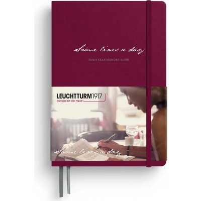 Leuchtturm1917 Zápisník Some Lines A Day A5 Port Red – Zboží Živě