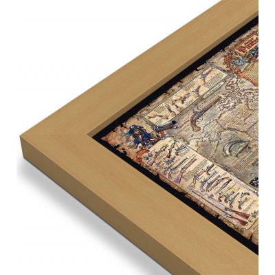 RayWorld Pirátská mapa světa - nástěnná mapa pro děti 138 x 97 cm Varianta: mapa v dřevěném rámu, Provedení: Pegi jádro ořechu – Hledejceny.cz