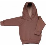 MKcool Kojenecká mikina z počesané teplákoviny s kapucí MK2347 hnědá – Zboží Dáma