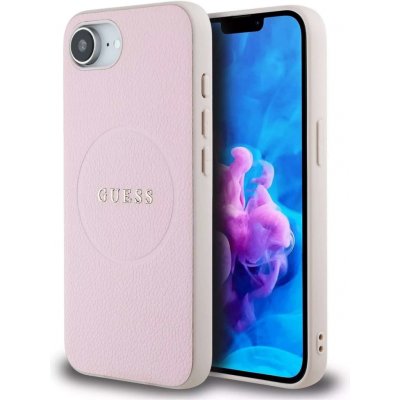Guess PU Grained Classic Logo MagSafe Zadní Kryt pro iPhone 16e Pink – Sleviste.cz