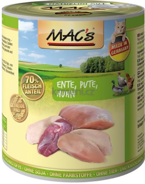 Mac\'s Cat masová kachní krůtí kuřecí 200 g