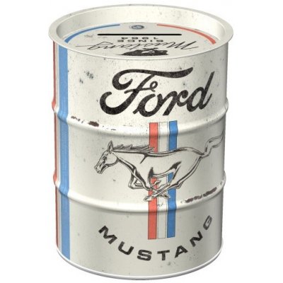 NOSTALGIC ART pokladnička FORD MUSTANG white – Zboží Mobilmania