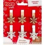 TORO KOLÍČKY DŘEVĚNÉ SNĚHOVÁ VLOČKA 3,5CM 6KS – Hledejceny.cz