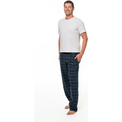 Luiz 1750 pánské pyžamové kalhoty flanel tm.modré – Zboží Mobilmania