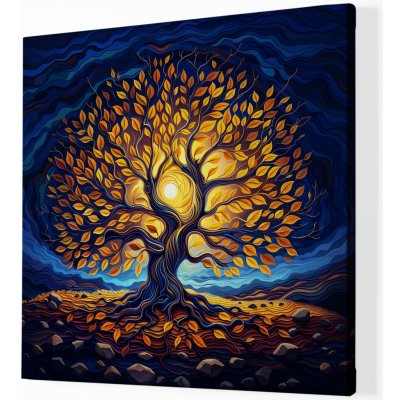 Obraz na plátně - Strom života Slunce v duši FeelHappy.cz Velikost obrazu: 120 x 120 cm – Hledejceny.cz