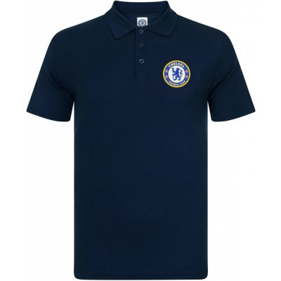 Polo Tričko Chelsea FC vyšitý znak poly-bavlna modrá