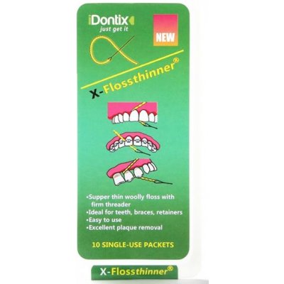 iDontix X-Floss dentální vlákno ultra tenké, žluté 10 ks – Zboží Dáma