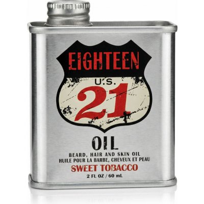 18.21 Man Made Oil Sweet Tobacco vyživující a hydratující olej na vousy, vlasy a pleť 60 ml – Hledejceny.cz