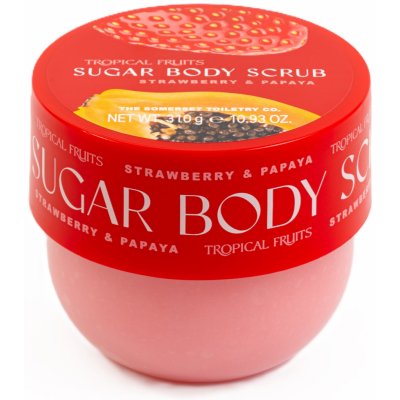 Somerset Tropical Fruits – Jahoda & Papája cukrový peeling 310 g – Zboží Mobilmania
