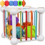 WOOPIE Flexibilní senzorická vkládačka tvarů Zvířátka + chrastítko 7 ks – Zbozi.Blesk.cz