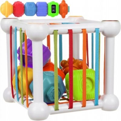 WOOPIE Flexibilní senzorická vkládačka tvarů Zvířátka + chrastítko 7 ks – Zbozi.Blesk.cz