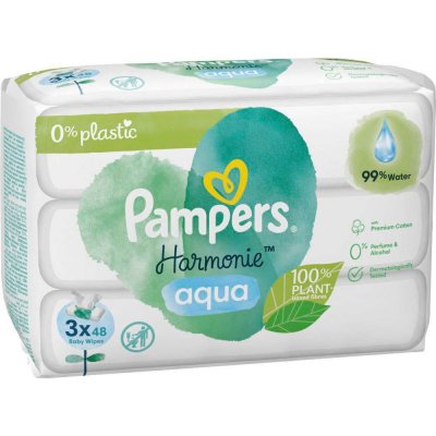 Pampers Aqua Harmonie dětské čisticí ubrousky 3 x 48 ks – Zboží Dáma