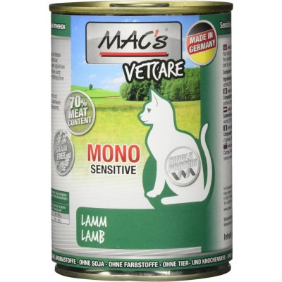 MAC's Konz. MACs Cat MONO Sensitive JEHNĚ a mrkev 400g EXPIRACE 1/2024