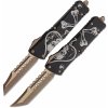 Nůž Microtech Combat Troodon HH and WH Death Card set Apocalyptic Bronze 219-13SETDCS