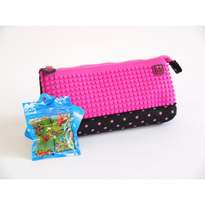 Pixie Crew pencil case with print černá/fuchsiová – Zbozi.Blesk.cz