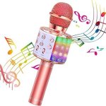 R2INVEST WS 858L PODSVÍCENÝ BEZDRÁTOVÝ MIKROFON KARAOKE růžové zlato – Zbozi.Blesk.cz