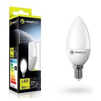 Moonlight LED žárovka E14 7W 570lm studená 37mm/100mm