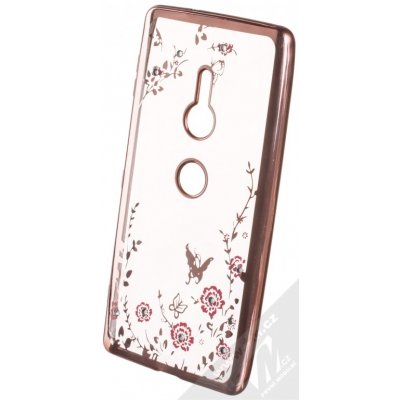 Pouzdro Forcell Diamond TPU Sony Xperia XZ2 růžově zlaté