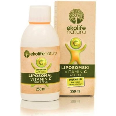 Ekolife Natura Liposomal Vitamin C 750 mg (Lipozomální vitamín C) 250 ml ananas