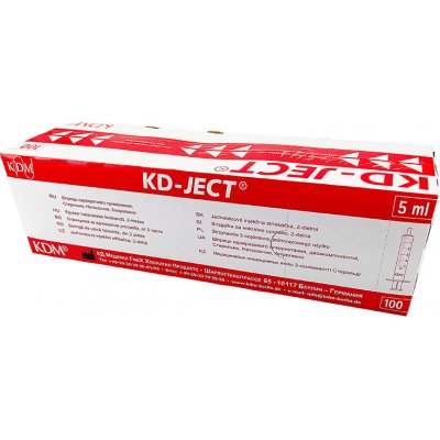 Injekční stříkačka KD-JECT 5 ml, 100 ks – Zbozi.Blesk.cz