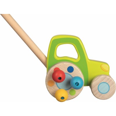 Goki Jezdík na tyči Traktor zelený dřevěný – Hledejceny.cz