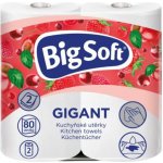 Big Soft Gigant 2 vrstvy kuchyňské papírové utěrky, 2× 80 útržků, 2 role – Zboží Dáma