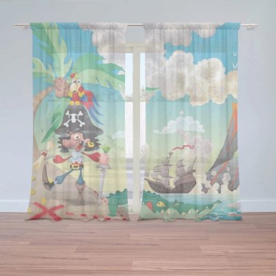 Záclony Pirát: 2 ks - 150x250 cm - Sablio – Hledejceny.cz