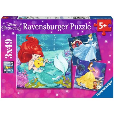 Ravensburger Disney princezny: Dobrodružství 3 x 49 dílků – Hledejceny.cz