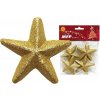 Vánoční dekorace MFP Paper Hvězda 8,5cm zlatá s glitrem