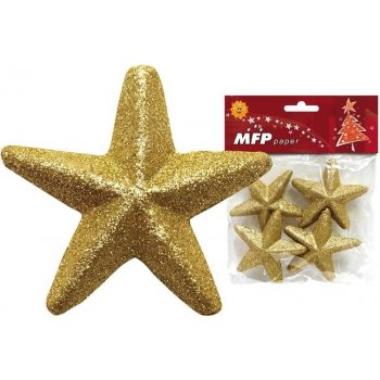 MFP Paper Hvězda 8,5cm zlatá s glitrem