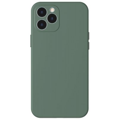 Pouzdro BASEUS Liquid Silica Gel Protective Case for Apple iPhone 12 Pro Max 6.7'' WIAPIPH67N-YT6A ,zelené