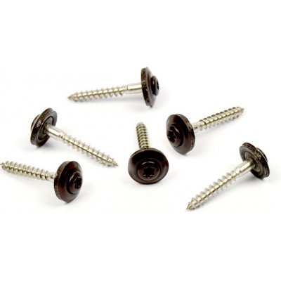 Klempířský šroub + EPDM, Tm. Hnědá RAL 8019 4,5 x 45 A2 – Sleviste.cz