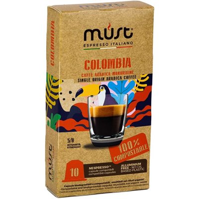 Must Colombia kompostovatelné do Nespresso 10 kusů