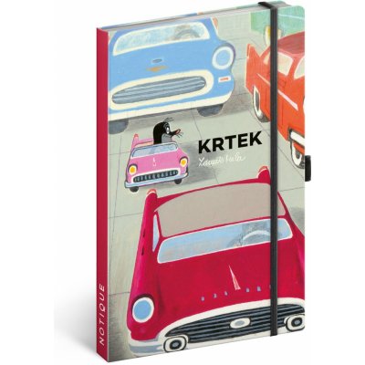 Presco Group Notes Krtek a autíčko, linkovaný, 13 × 21 cm – Zboží Mobilmania
