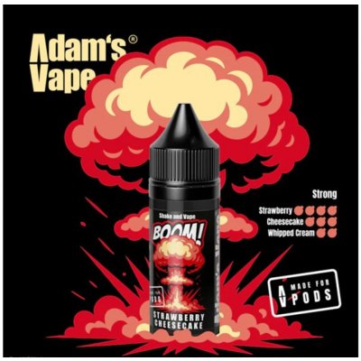 Adams vape Boom! Shake & Vape Strawberry Cheesecake 5 ml – Hledejceny.cz