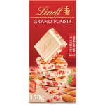 Lindt Grand Plaisir Fraises & amandes (s kousky jahod a mandlí) 150 g – Sleviste.cz
