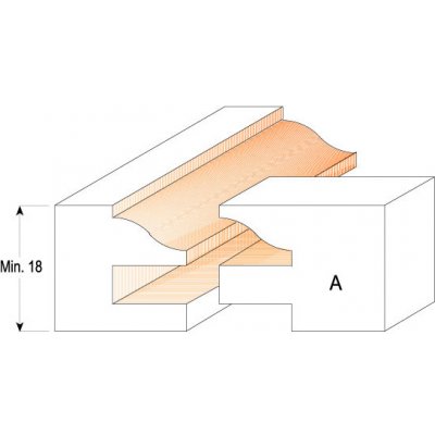 CMT C991 Sada fréz pro rám výplně - D44,4 t18-22 profil A S=12 HW C99150111 – Zboží Mobilmania