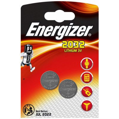 Energizer Knoflíkové baterie CR2032 2 ks – Zboží Mobilmania