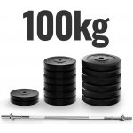 PHYSIONIC Vzpěračský set se závažím 100 kg, 180 cm, ocel – Zbozi.Blesk.cz