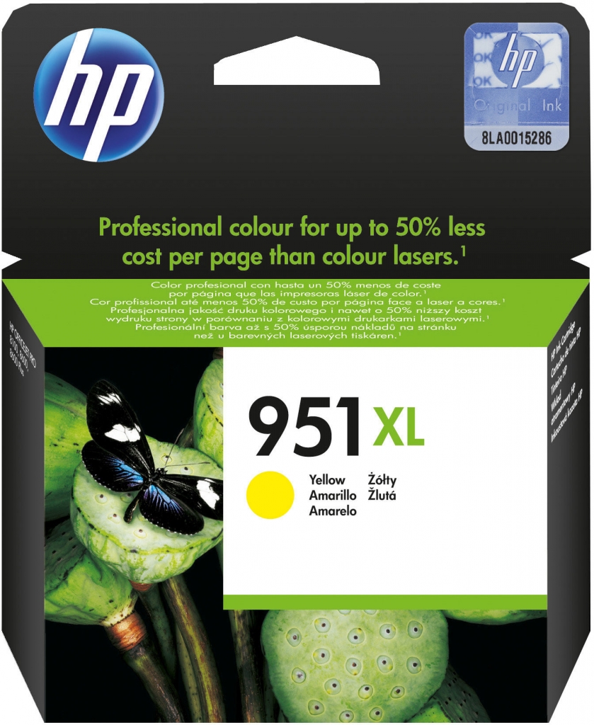 HP 951XL originální inkoustová kazeta žlutá CN048AE