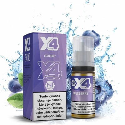 X4 Bar Juice Blueberry 10 ml 20 mg – Zboží Mobilmania