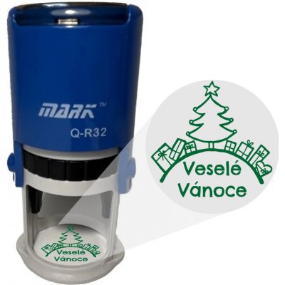Mark Samonamáčecí razítko Veselé Vánoce 016 bordó 32mm – Sleviste.cz