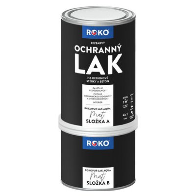 ROKO ROKOPUR LAK AQUA MAT VR 296 set 1kg Barva: bezbarvý – Hledejceny.cz