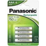 Panasonic Ready to Use AAA 750 4ks HHR-4MVE/4BC – Zboží Mobilmania
