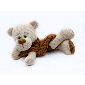 Babu Design pyžámkožrout medvídek světle hnědý s béžovou 60 cm