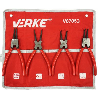 VERKE Sada pojistných kleští Seger 180 mm, 4 ks, Verke V87053 – Zboží Dáma VERKE Sada pojistných kleští Seger 180 mm, 4 ks, Verke V87053 – Zboží Dáma