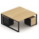 Nábytek Designový cz DEBZ27O Kancelářská sestava EPIC Z27 O dub černá – Zboží Dáma