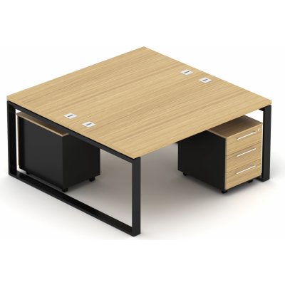 Nábytek Designový cz DEBZ27O Kancelářská sestava EPIC Z27 O dub černá – Zboží Dáma