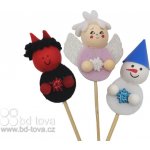 BD-TOVA Anděl, čert a sněhulák zápich -1 trojice – Zboží Dáma