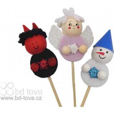 BD-TOVA Anděl, čert a sněhulák zápich -1 trojice – Zboží Dáma